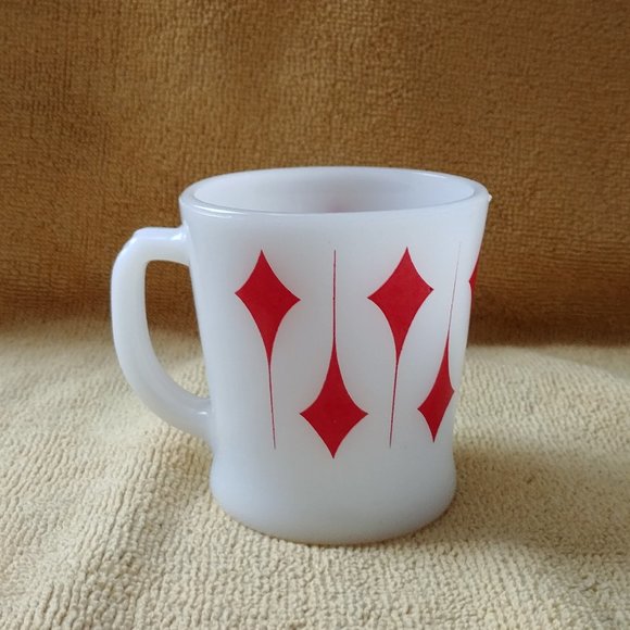 Fire King Other - Retro Vintage Fire King Red Diamond Kite Mug